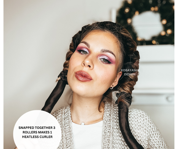 Heatless Silk Blowout Rollers with Snap Buttons | Blonde