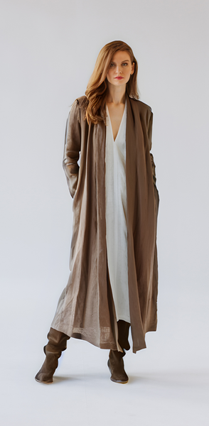 Minimalist Long Linen Jacket – Timeless Elegance in Every Thread