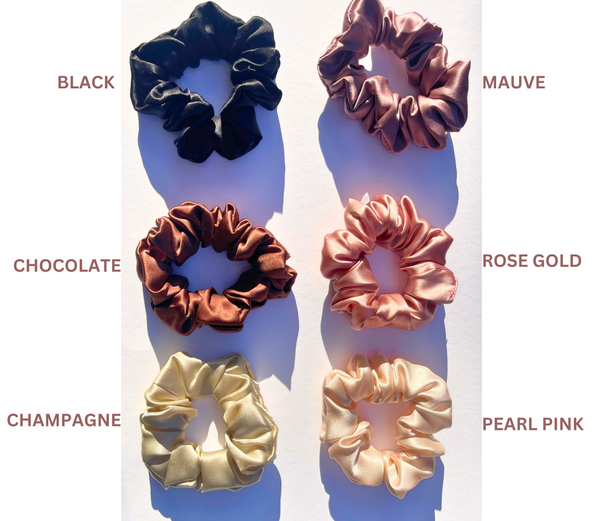 Pure 100% Mulberry silk scrunchie, M size