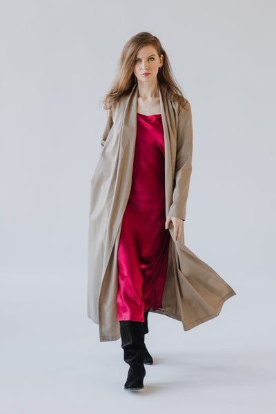 Long Cotton Twill Jacket