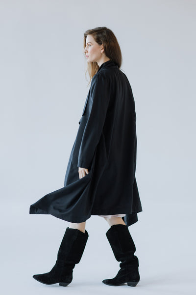 Cotton Twill Overlap Trench coat