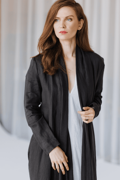 Minimalist Long Linen Jacket – Timeless Elegance in Every Thread