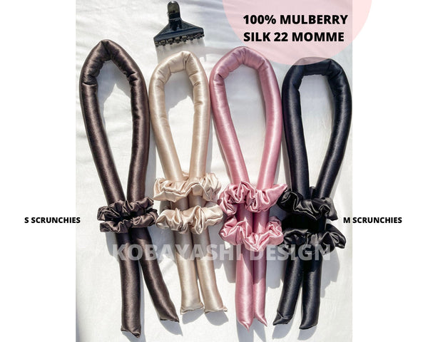Large Pure Silk Heatless Hair Curler | Tie-Free Design