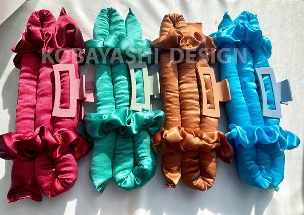 Large Pure Silk Heatless Hair Curler | Tie-Free Design