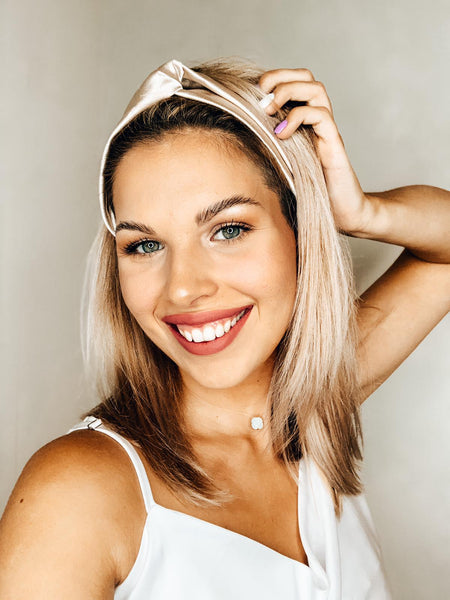 100% Mulberry Silk Headband | Twist Knot  | Green