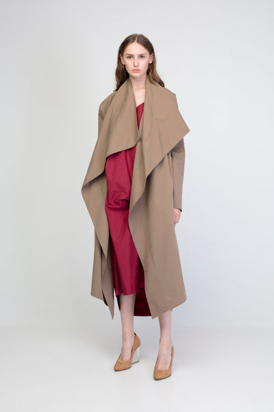 Overlap Cotton Trench Jacket